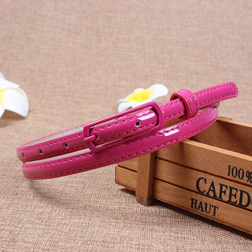 Yingfina Korean style women's belt, versatile pin buckle candy color thin belt, decorative fashion trendy belt wholesale
