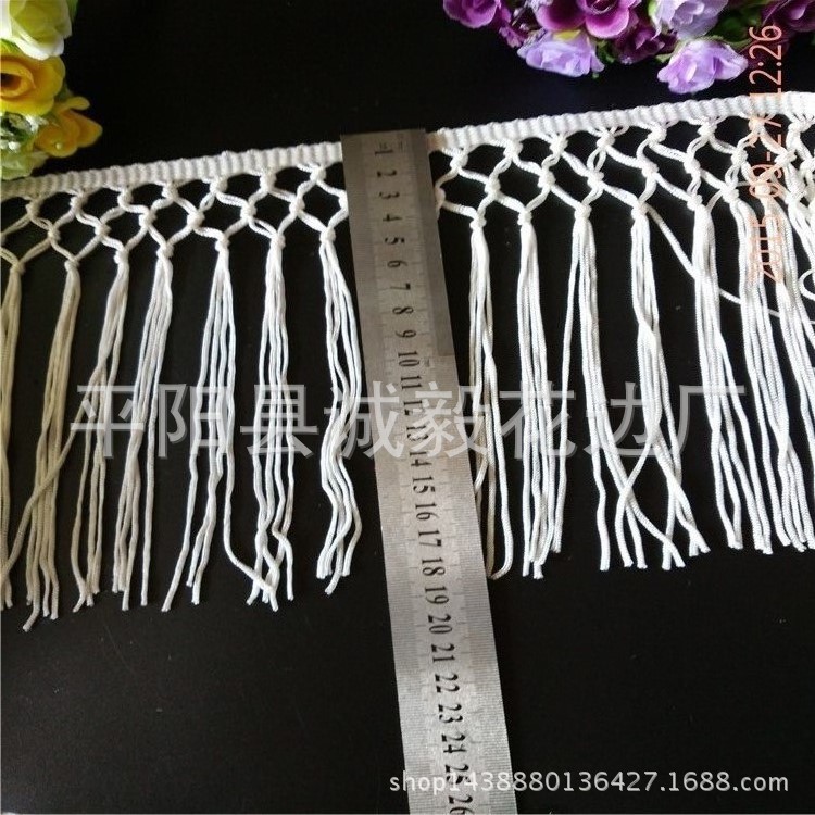 厂家直供  服装装饰流苏 多种款式花边、流苏吊穗、打结排须