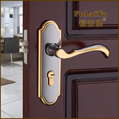 High-end indoor door lock F0603 titanium black gold indoor bedroom room silent mechanical door lock European style door handle