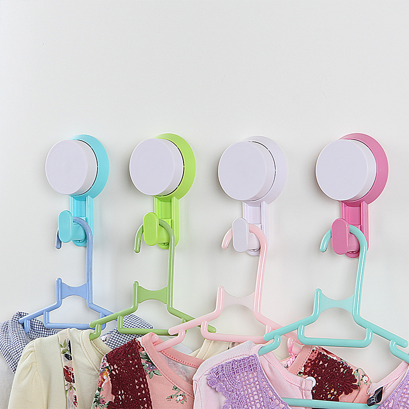 Colorful Static electricity No trace Powerful suction cup hooks Super Bearing Kitchen Hook Shower Room Waterproof hook