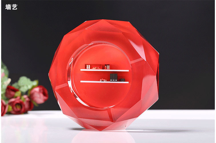 大号烟缸客厅办公室会议室专用尺寸水晶烟灰缸送男士创意礼品烟缸