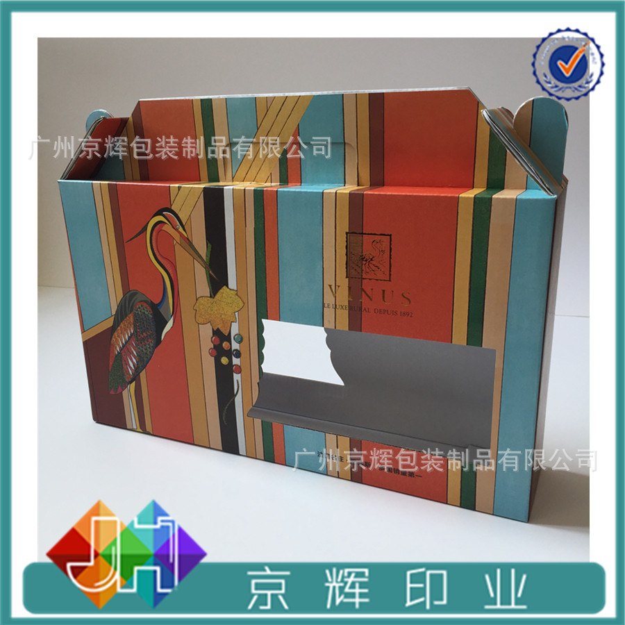 瓦楞纸盒定做 红酒冰酒手提礼盒 蜂蜜果酱坚果PVC开窗包装纸盒