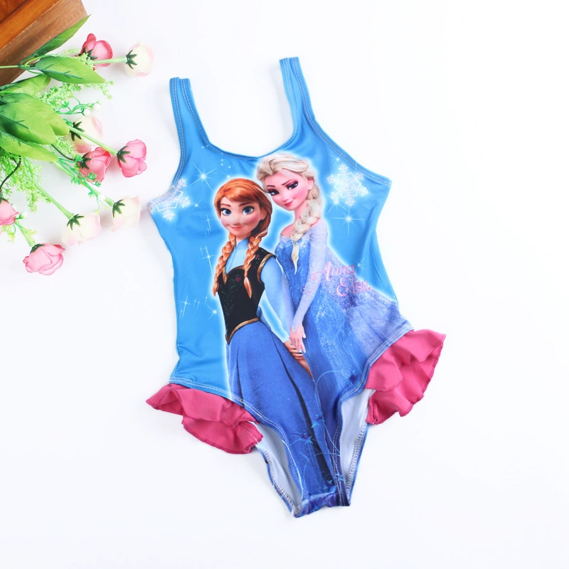 Летняя карнавальная плавательная одежда в европейском стиле “Frozen”, детская одежда, оптом