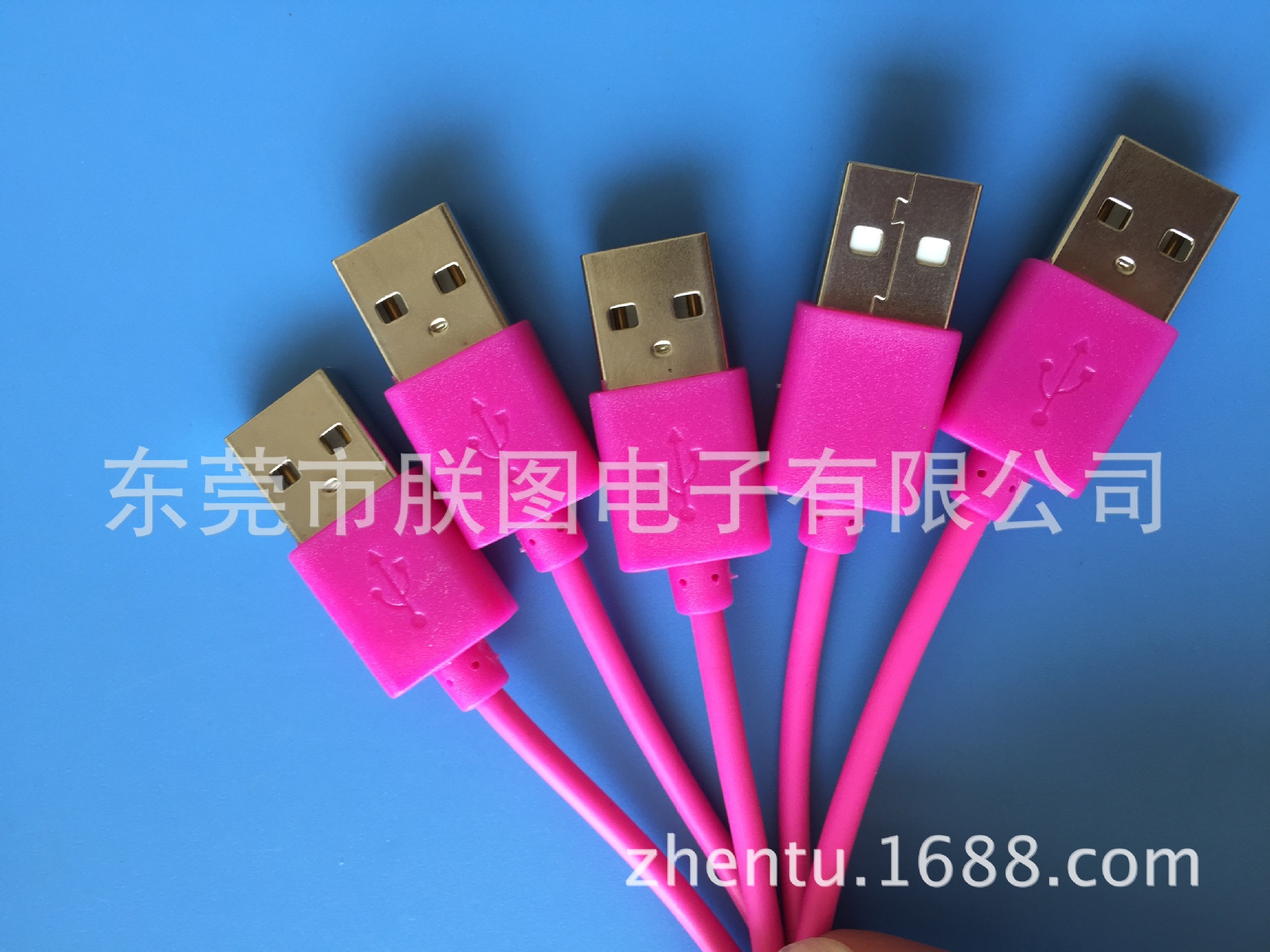 厂家直销支持混批彩色两芯USB充电线usb线材