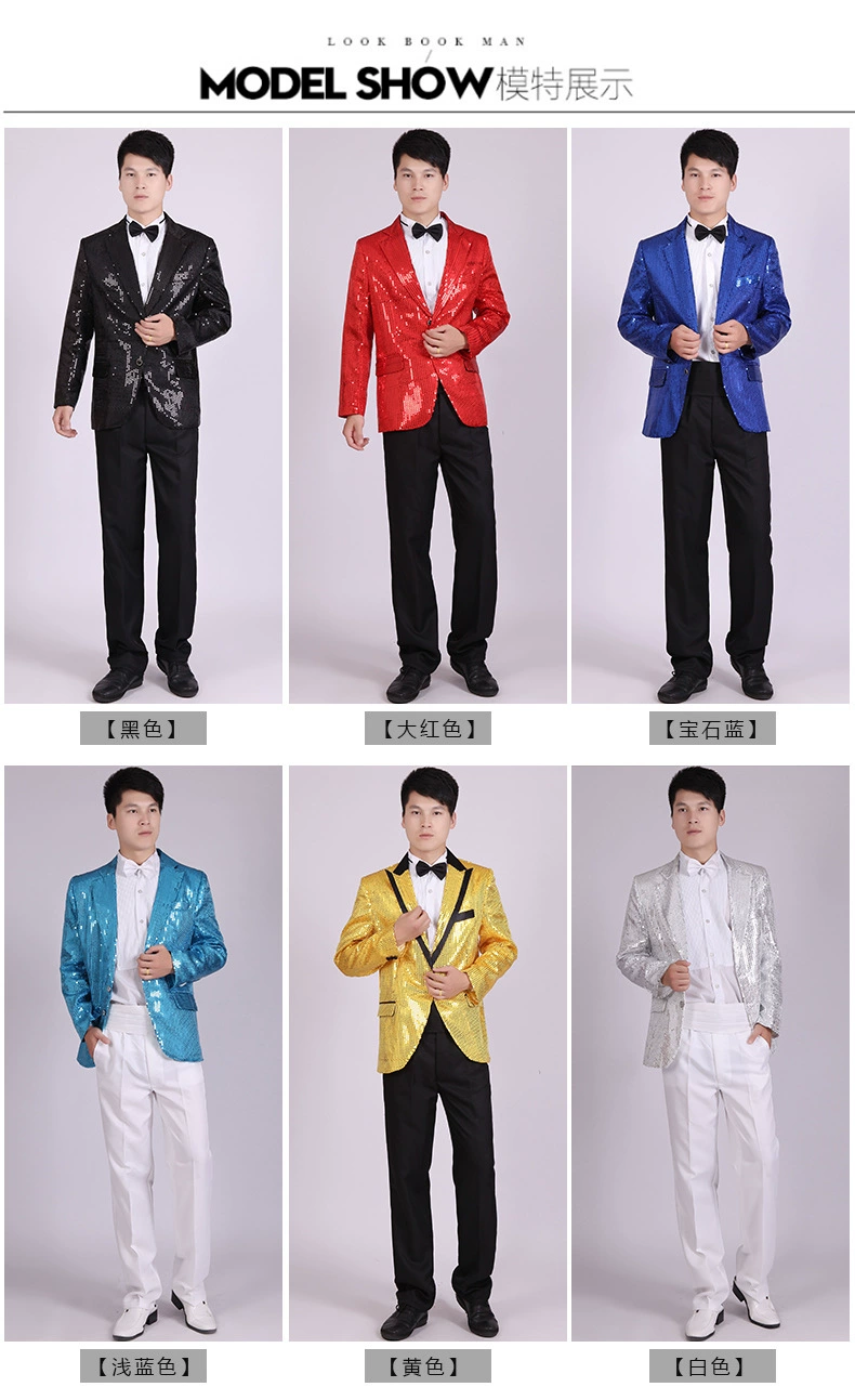 Мужское платье в Корейском стиле, Новое поступление, мужской костюм с пайетками, костюм певицы Хоруса MC