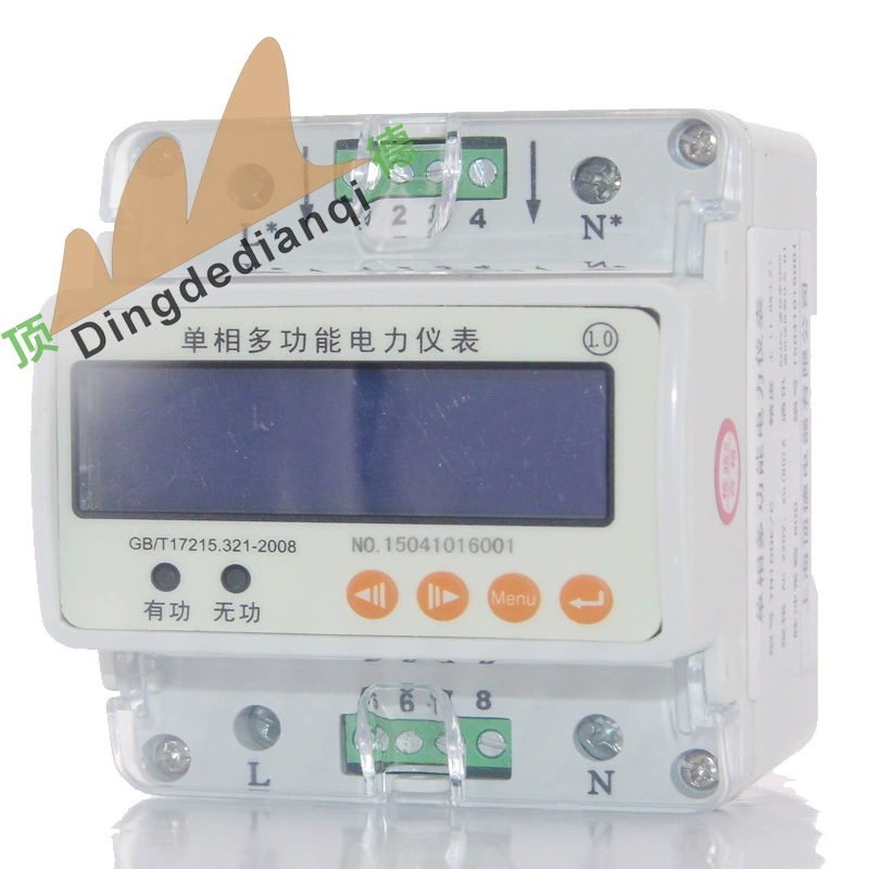 Одиночная трехфазная направляющая, многофункциональный измеритель мощности, направляющая, многофункциональный цифровой дисплей, измеритель RS485, инструмент для электрика