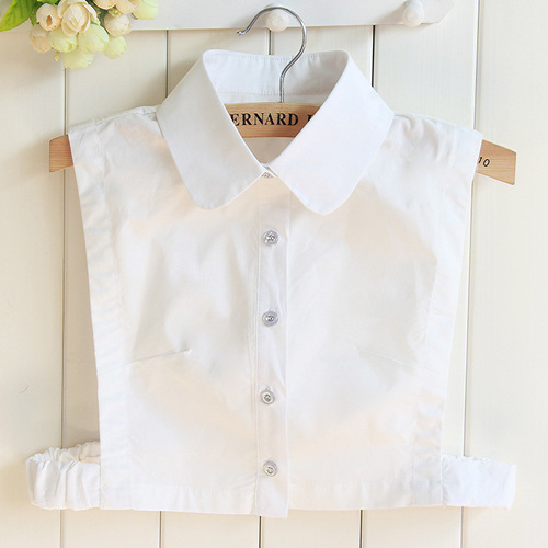 Fake collar Detachable Blouse Dickey Collar False Collar Pure cotton seasonal thick cotton fake collar shirt collar versatile round collar fake collar shirt collar accessories