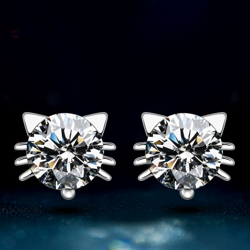 Серебряные серьга с медью, забавные модные цирконы, аксессуар, корейский стиль