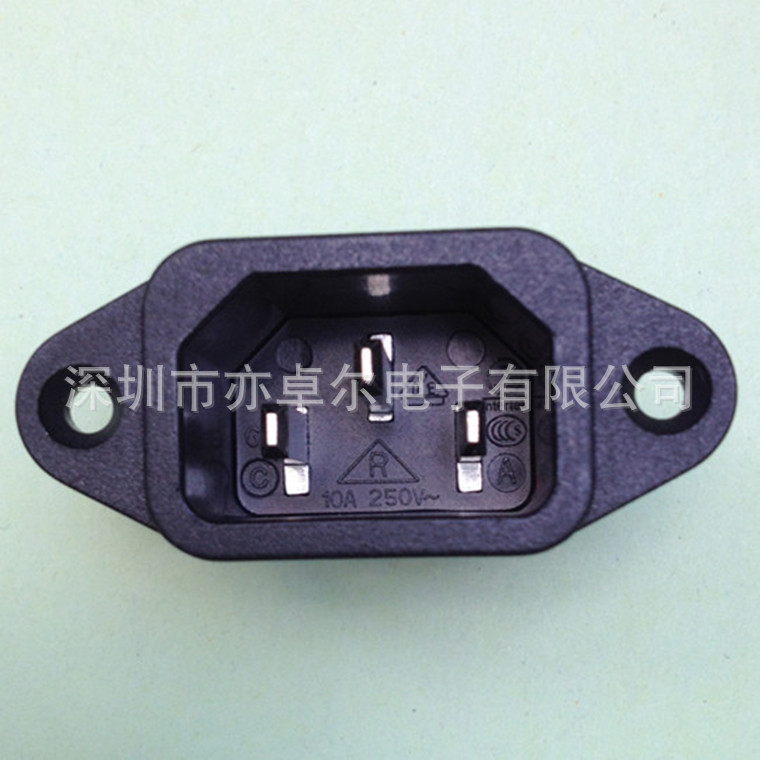 台湾荣丰RONGFENG原装正品ＩＥＣ电源品字尾插座SS-7B-VDER-4.8