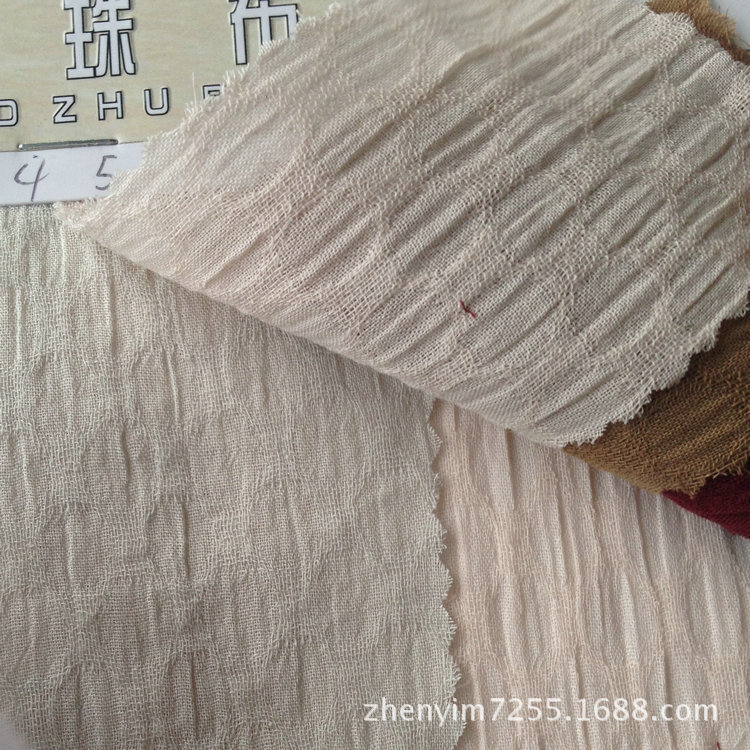 ZB-10  现货全棉提花绉布面料