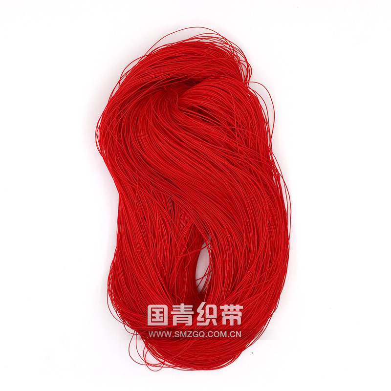 温州厂家 涤纶鱼丝芯细绳 0.5mm 红色白色 吊粒DIY装饰吊牌线
