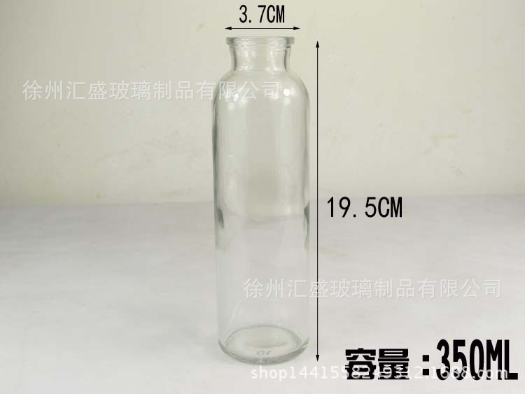 冷泡茶玻璃瓶 奶茶杯l饮料瓶含木塞许愿玻璃瓶350mll厂家直供