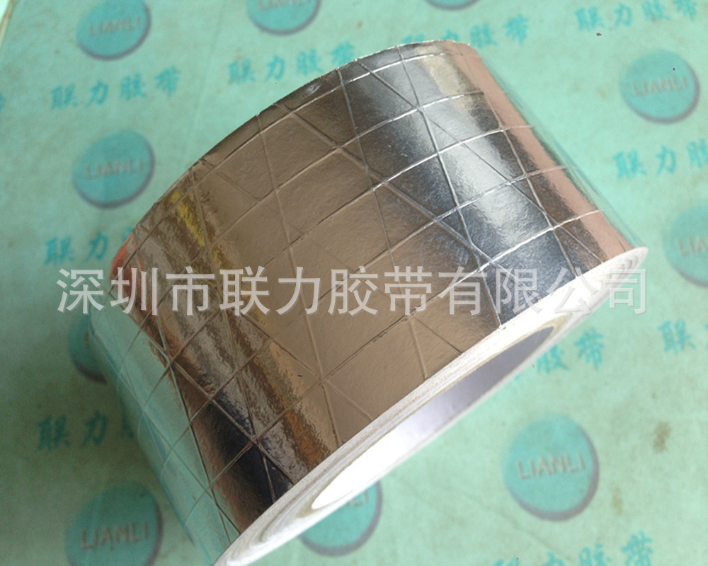夹筋铝箔胶带 管道排油机密封热水气胶带 防辐射胶带宽60MM*30M米