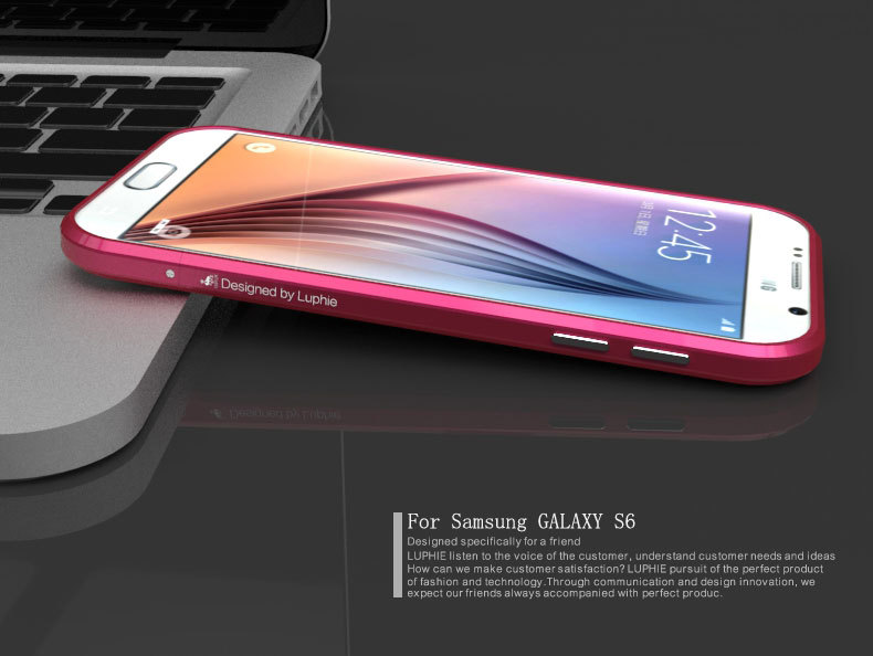Luphie Blade Sword Slim Light Aluminum Bumper Metal Shell Case for Samsung Galaxy S6 G9200