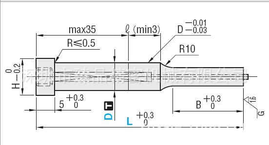 001沖針沖頭頂料型凸模圖