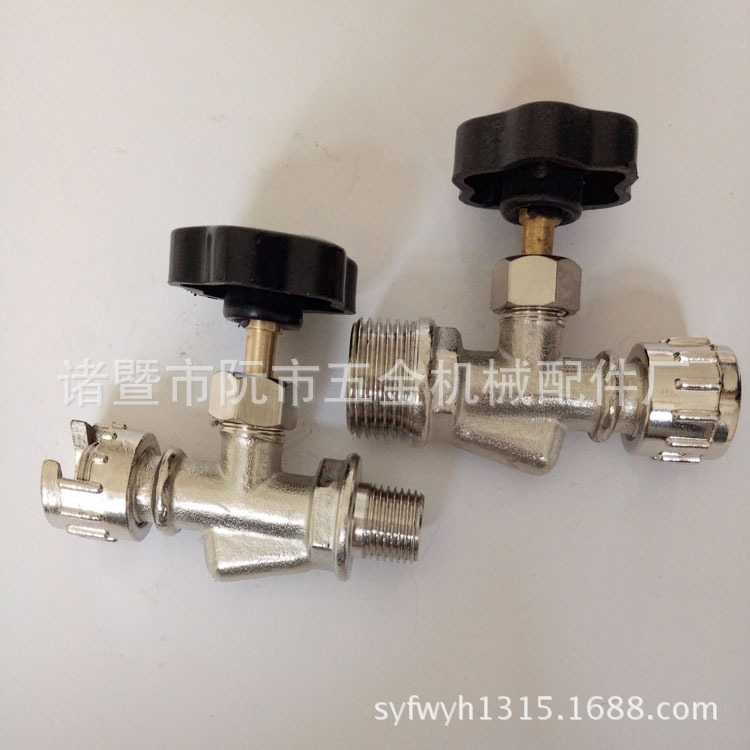 优质镀镍黄铜放气闸阀 1/2x1/4 1/4x1/4，空压机放气针阀