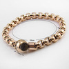 Jewelry stainless steel, golden magnetic bracelet, European style, pink gold