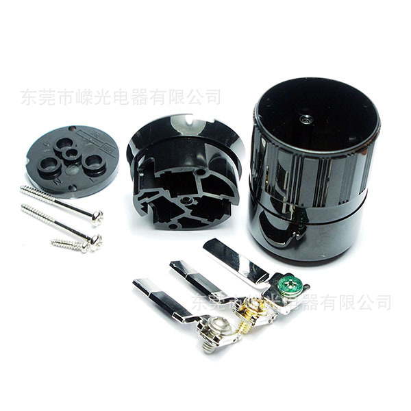 #AP 国标三扁音响头 澳洲音响插头 镀银 镀铑音响插头 澳规包胶