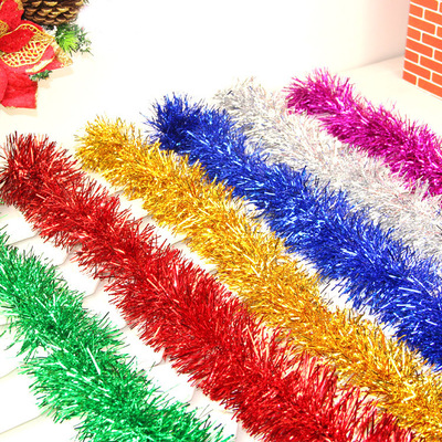 批发圣诞装饰彩带加厚毛条 教室幼儿园布置 店铺装饰彩条