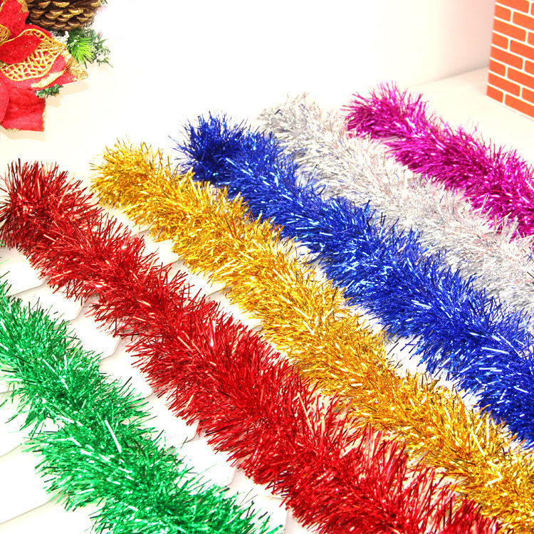 批发圣诞装饰彩带加厚毛条 教室幼儿园布置 店铺装饰彩条