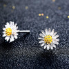 Earrings, fresh jewelry solar-powered, silver 925 sample, Korean style, wholesale