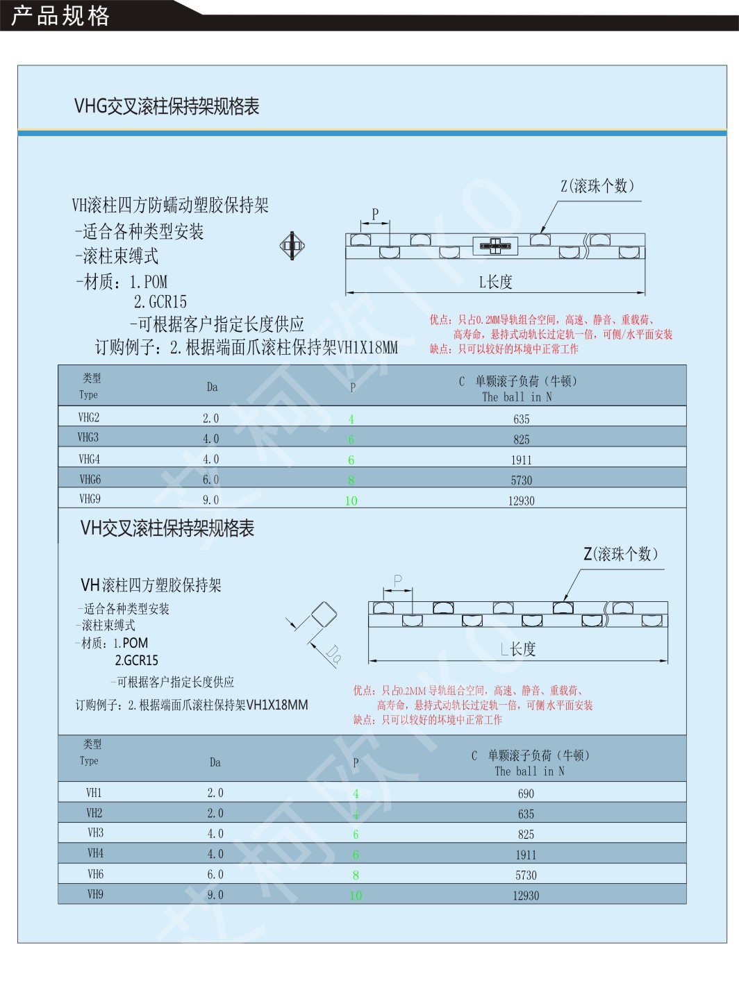 VH VHG保持架1