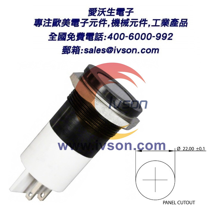 IVSON APEM Q22F1BZZRYG24E 爱沃生电子 LED指示灯