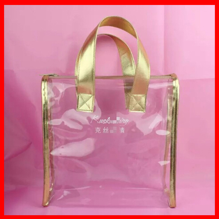 厂家直销透明PVC塑料购物袋PVC单肩手提袋服饰礼品包装袋