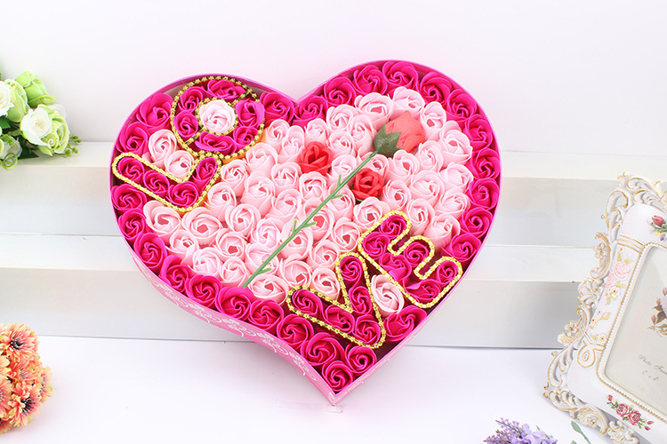 Valentine's Day Mother's Day Gift Love Rose Soap Flower Gift Box Birthday Gift display picture 4