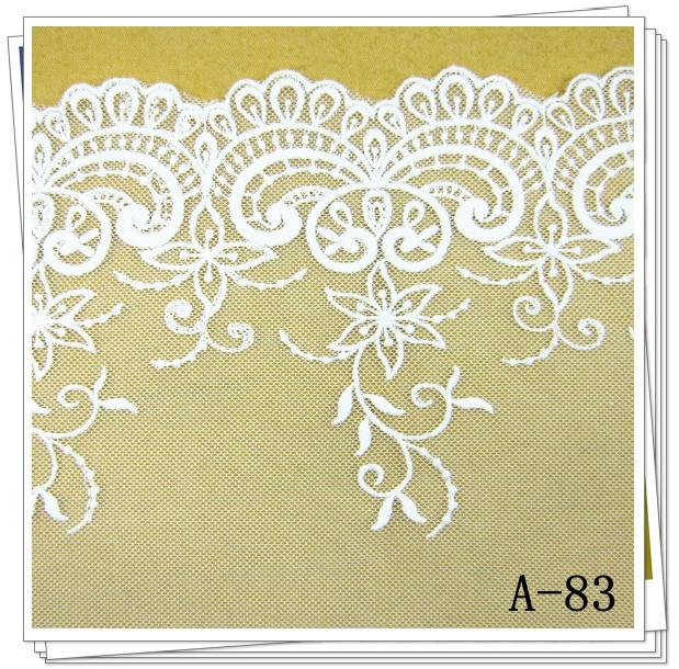 A-83供应复古锦纶网花朵蕾丝刺绣花边服装DIY辅料17.2cm批发混批