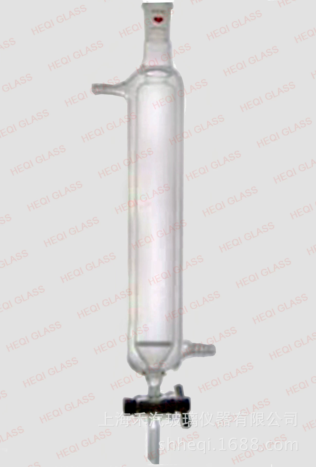 Shanghai Heyangqi силовой производитель сэндвич двухслойная хроматографическая колонна PTFE ворота инструмент из боросиликатного стекла