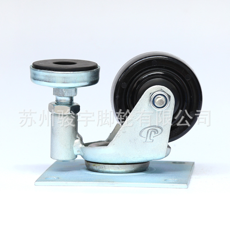 厂家供应重型低重心 调节脚轮 2.5寸万向脚轮 尼龙脚轮