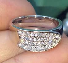 雅度珠宝 新款钻戒 925银韩版女戒指 高碳合钻戒SONA钻款式