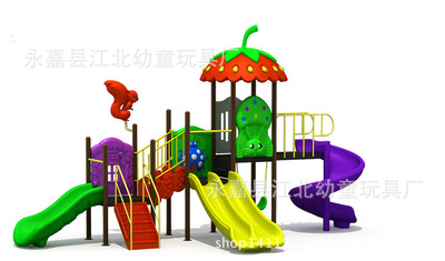 kindergarten children Recreation Slide strawberry Cartoon series Slide large Plastic combination Toys