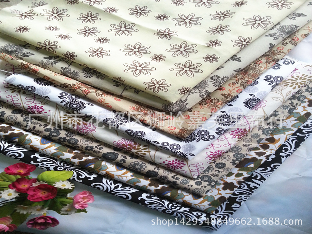 化纤纺织布批发厂家直销桃皮绒布料桃皮绒印花布家居家纺用布