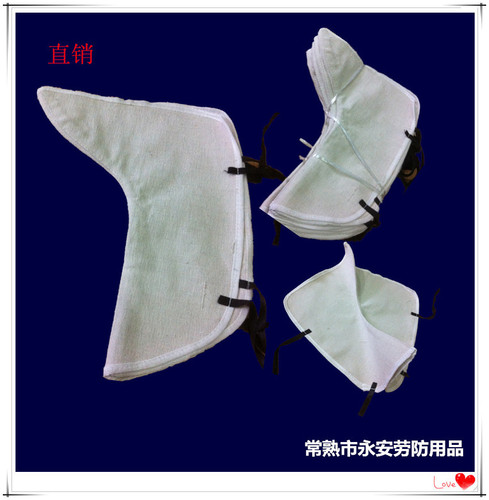 White canvas foot cover, enlarged and thickened welded cover foot cloth, anti-spark canvas foot protector