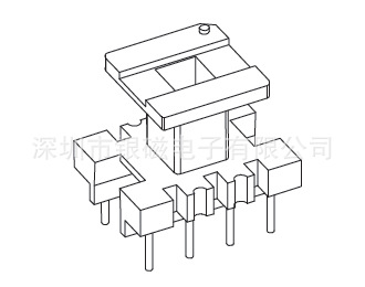 现货EI19骨架 YC-EI-1905骨架、4+4P变压器电感线圈、骨架厂家