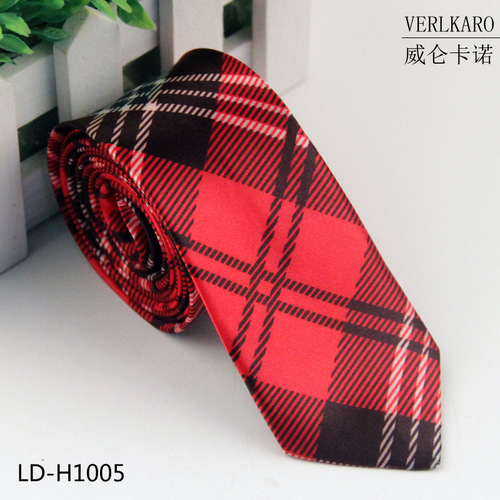 Multi-color student 5cm narrow version British casual performance polyester silk printed tie Shengzhou manufacturer wholesale