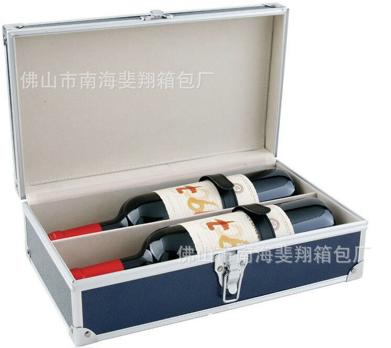 【新款供应】高档合金红酒箱 红酒展示箱 铝合金红酒套装包装箱