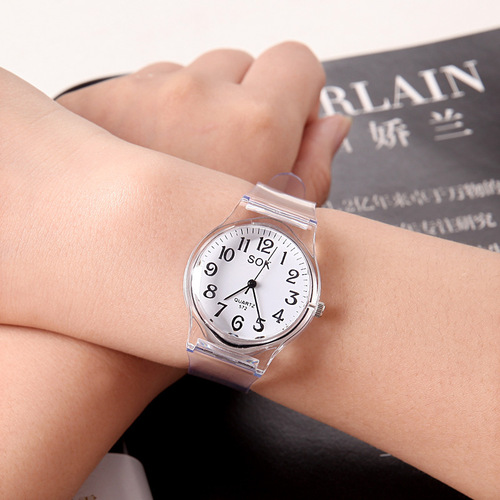 266 Quartz Watch Transparent Fashion Trend Student Watch for Men, Women, Children and Kids - Dropshipping