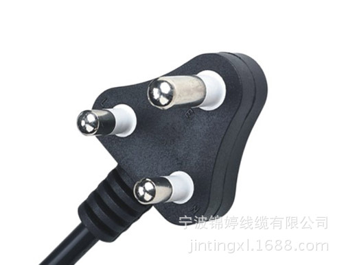 长期供应 大南非全铜针脚南非电源线 SABS两线三线中南非插头线