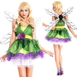 8638绿色小蜻蜓万圣节女成人服装cosplay夜店夜场酒吧ds演出服