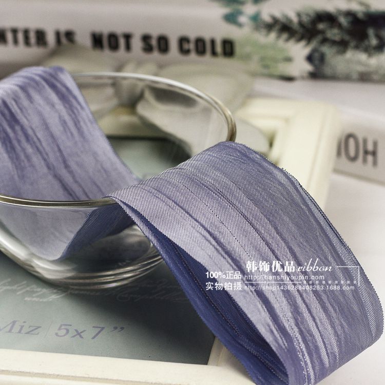 Impresión de la cinta arco regalo cuerda cinta plisada coreana accesorios de embalaje en stock al por mayor Corea del Sur cinta de poliéster