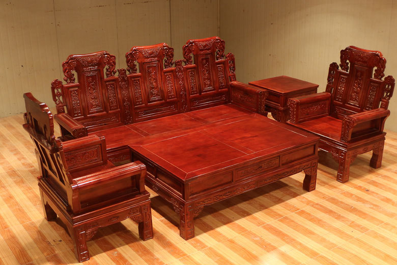 新款古典仿古沙发 客厅实木沙发 单人三人组合沙发 香樟木沙发