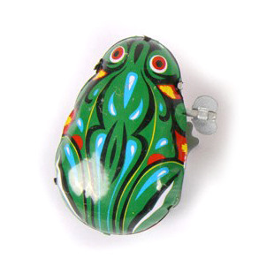 Tin frog, nostalgic wind-up toy baby, wind-up tin frog, classic street stall toys wholesale
