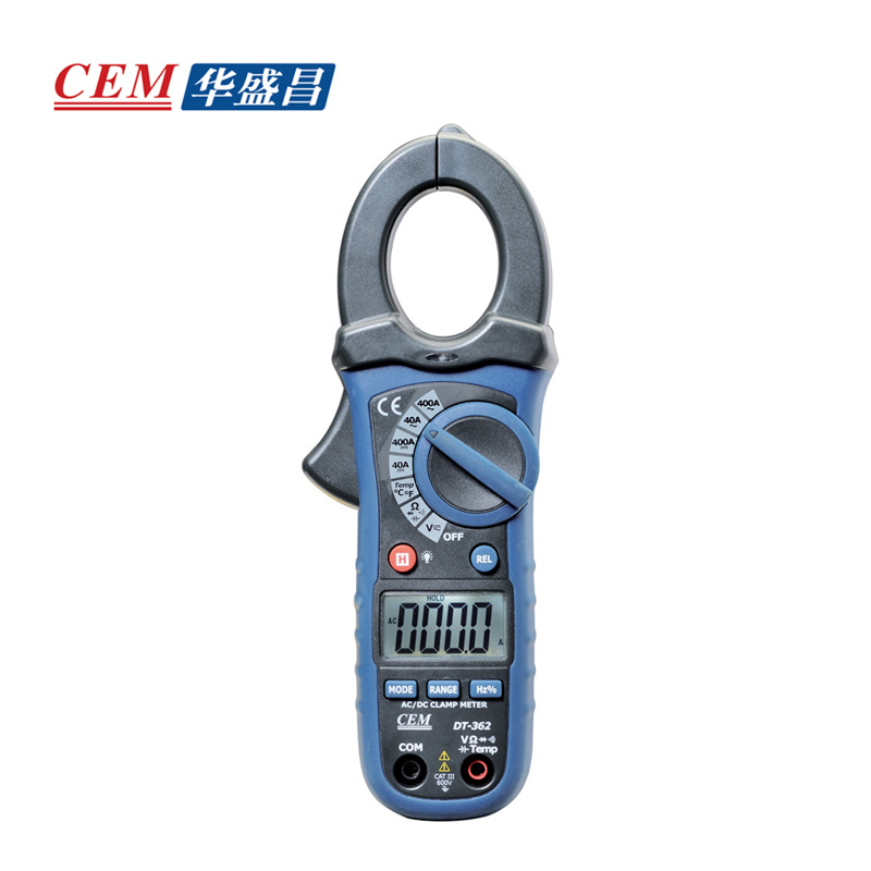 CEM华盛昌交直流数字钳形表DT-362高精度自动数字钳形电流表
