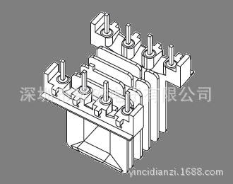 EF20型YC-EF-2018 4+4P骨架BOBBIN,厂家直销变压器骨架电感底坐