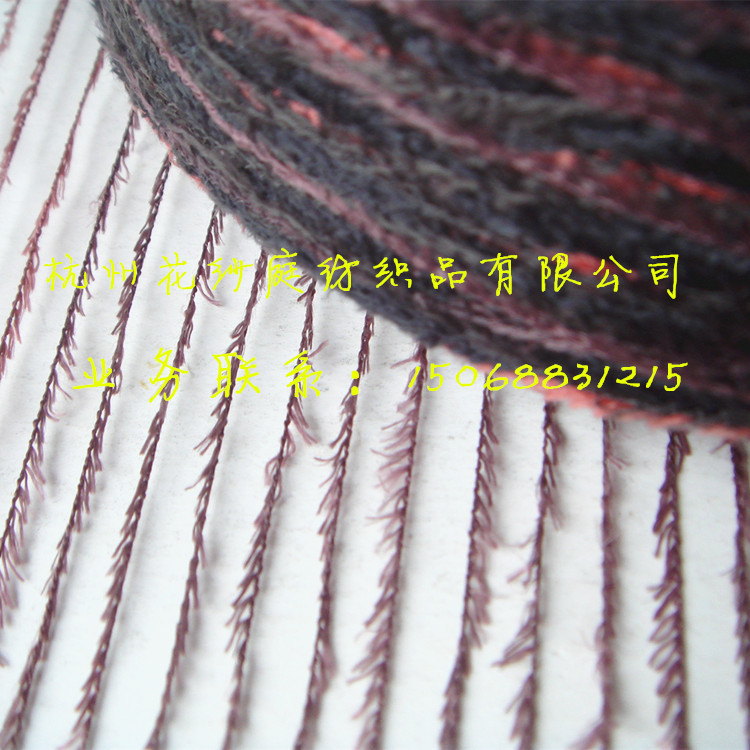 花式纱厂家13支涤纶羽毛纱 13S涤纶斜毛纱 小羽毛纱白坯现货供应