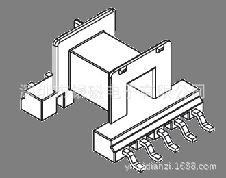 EF12型YC-EF-1202 SMD骨架BOBBIN,厂家直销变压器骨架电感底坐