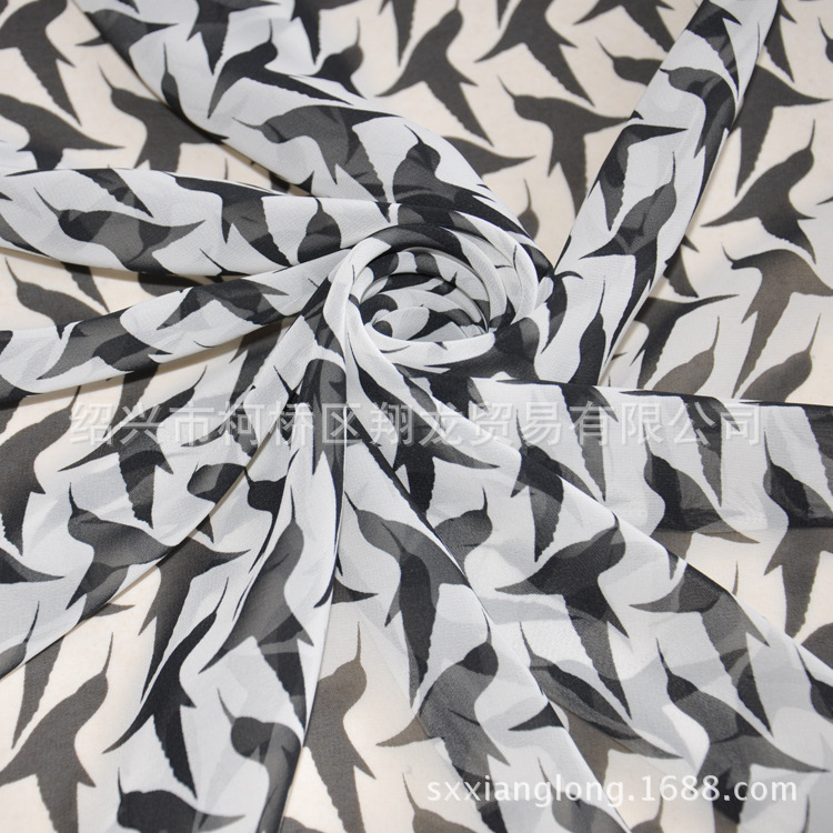 【翔龙印花  XL639】早春新品  时尚女装动物系列雪纺面料